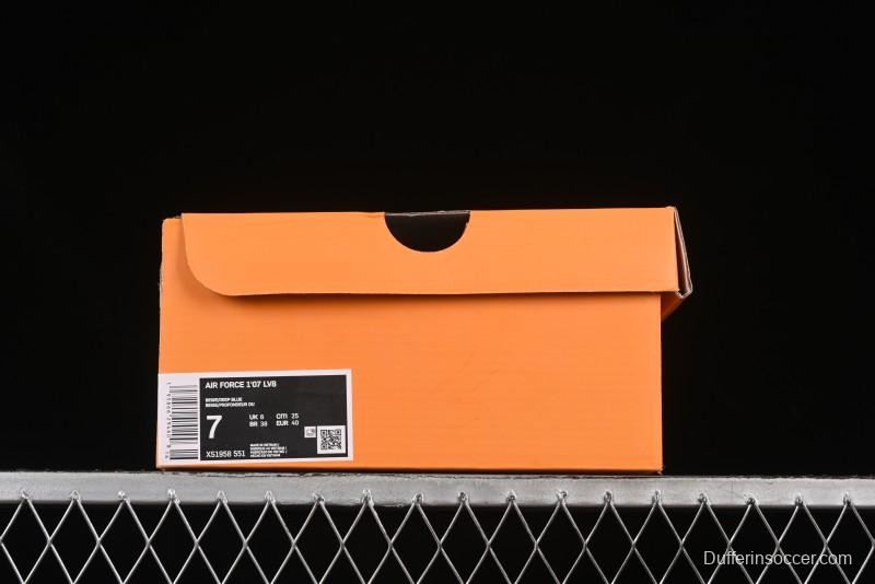 Nike Air Force 1'07 Low LV Collaboration Dark Blue Checkerboard Casual Sneakers - XS1958-551