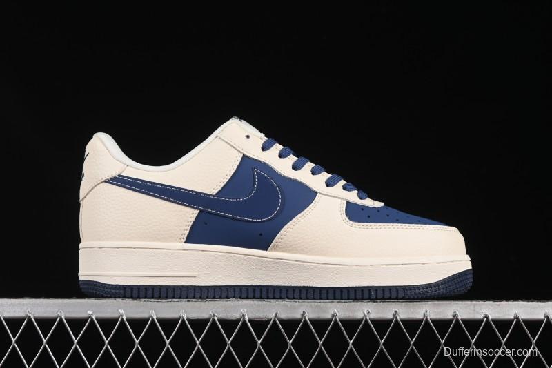 Nike Air Force 1'07 Low Balenciaga Collaboration Blue Woven Label Low-Top Casual Sneakers - DF0188-062