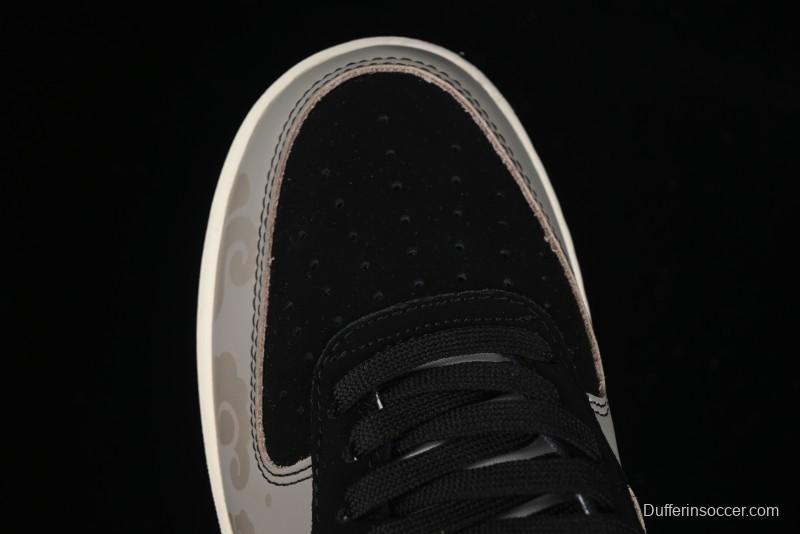 Nike Air Force 1'07 Low Chrome Hearts Collaboration Black Green Swoosh Casual Sneakers - KK1988-074