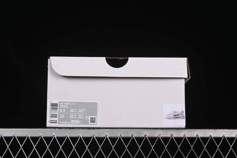 Nike Air Force 1 '07 Low Custom Official Hot Style 2D Theme White Gray Spray Paint Casual Sneakers - CW2288-111