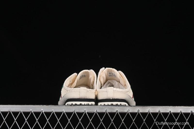 Onitsuka Tiger Mexico 66 Sabot Slip-On Sneakers with Breathable Mesh Upper - 1183C123-103