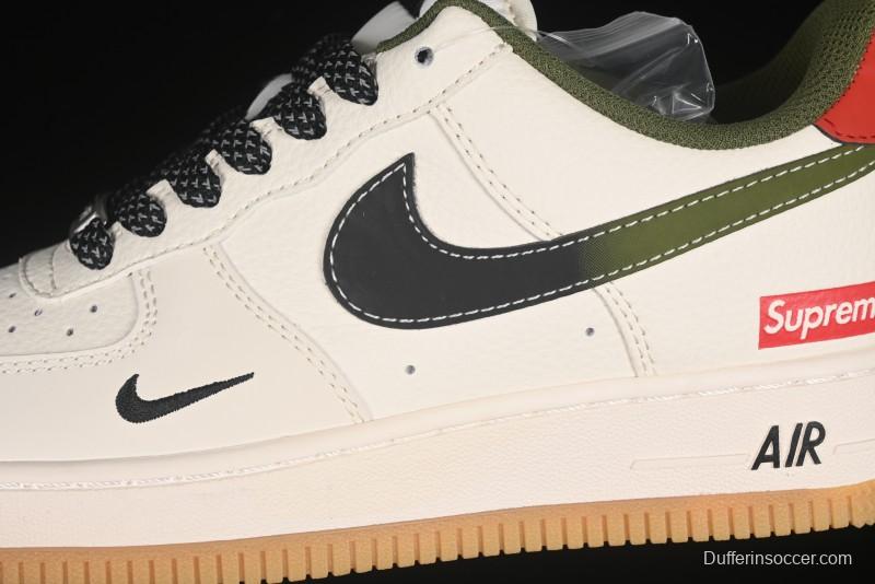 Nike Air Force 1 '07 Low Supreme Collaboration Gradient Gum Sole Casual Sneakers - XS1958-567