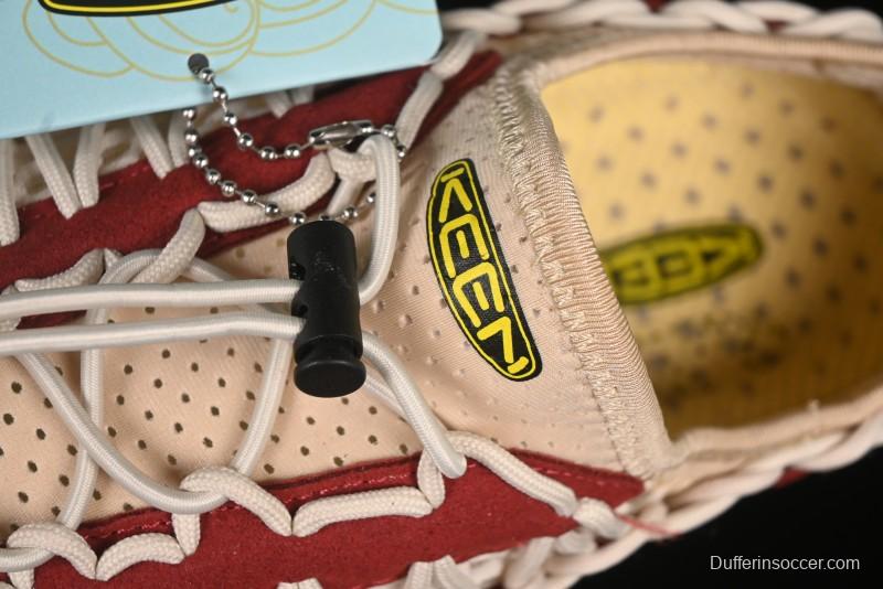 Keen Uneek Flat-M Woven Elastic Strap Outdoor Water Sports Sandals - 1014097 RED