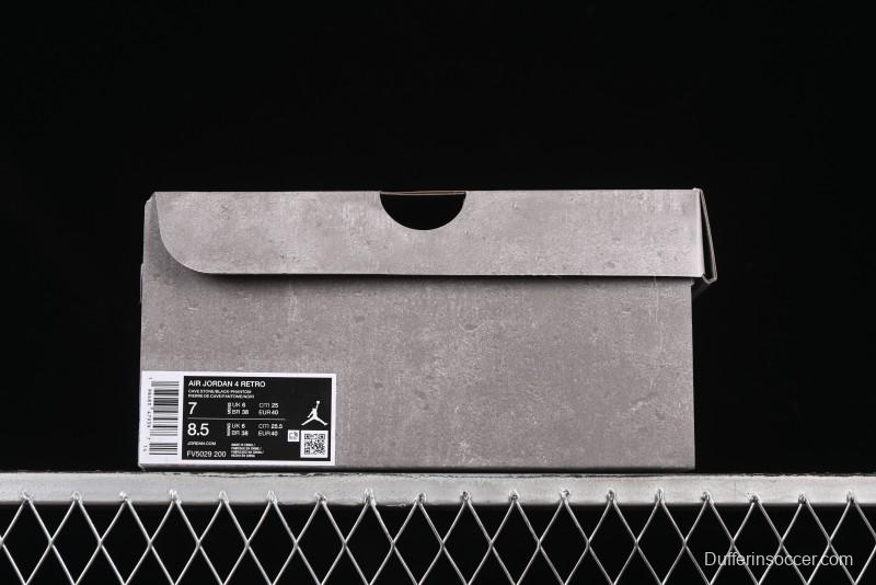 Nike Air Jordan 4 Retro Sneakers in Cave Stone Brown with Black Mesh and TPU Details - FV5029-200