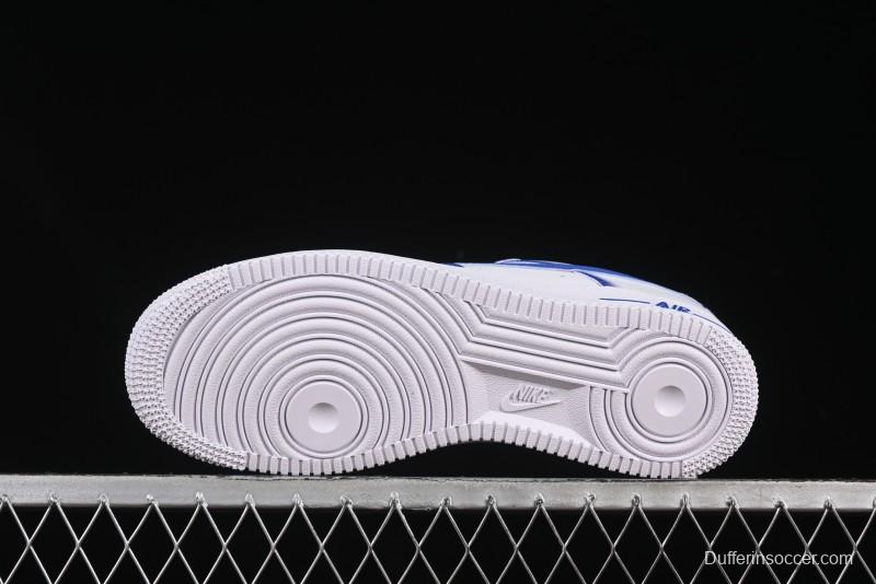 Nike Air Force 1'07 Low Blue Planet Casual Sneakers with Full-Length Air Cushion - ZH0316-079