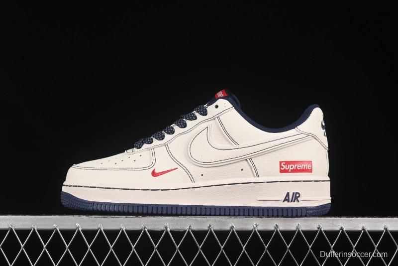 Nike Air Force 1 '07 Low Supreme Collaboration Casual Sneakers with Full-Length Air Cushion - HH7518-074