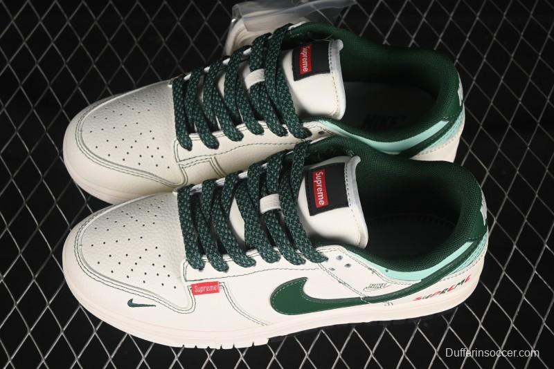 Nike SB Dunk Low Sup White Green Swoosh Air Force 1 Low Casual Skate Shoes - FC1688-222