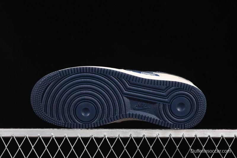 Nike Air Force 1'07 Low Balenciaga Collaboration Blue Woven Label Low-Top Casual Sneakers - DF0188-062