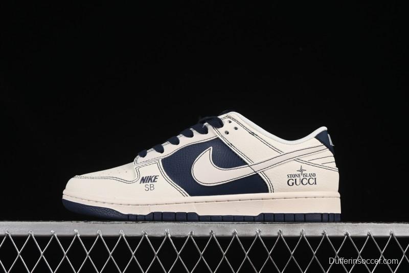 Nike SB Dunk Low Gucci Collaboration Anniversary Customized Low-Top Casual Skate Shoes - FC1688-227