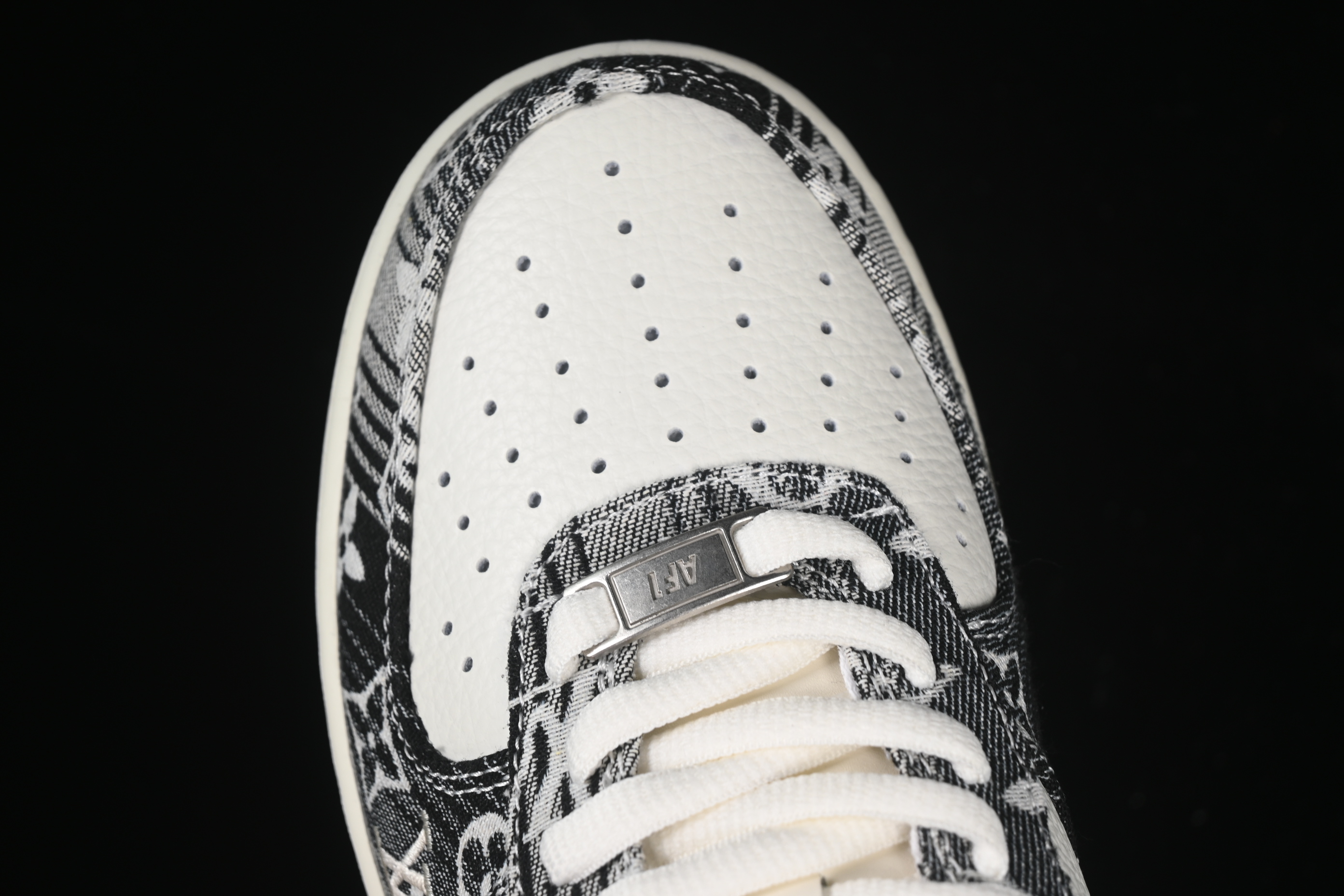 Nike Air Force 1 '07 Low LV Collaboration Grey Black Denim Casual Sneakers - SC9207-539