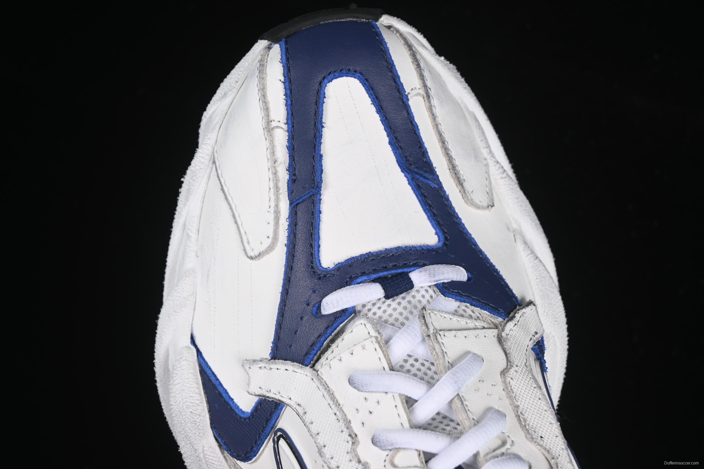 Balenciaga Monday Leather Round Toe Lace-Up Low Top Lifestyle Sneakers - WDWTS4090