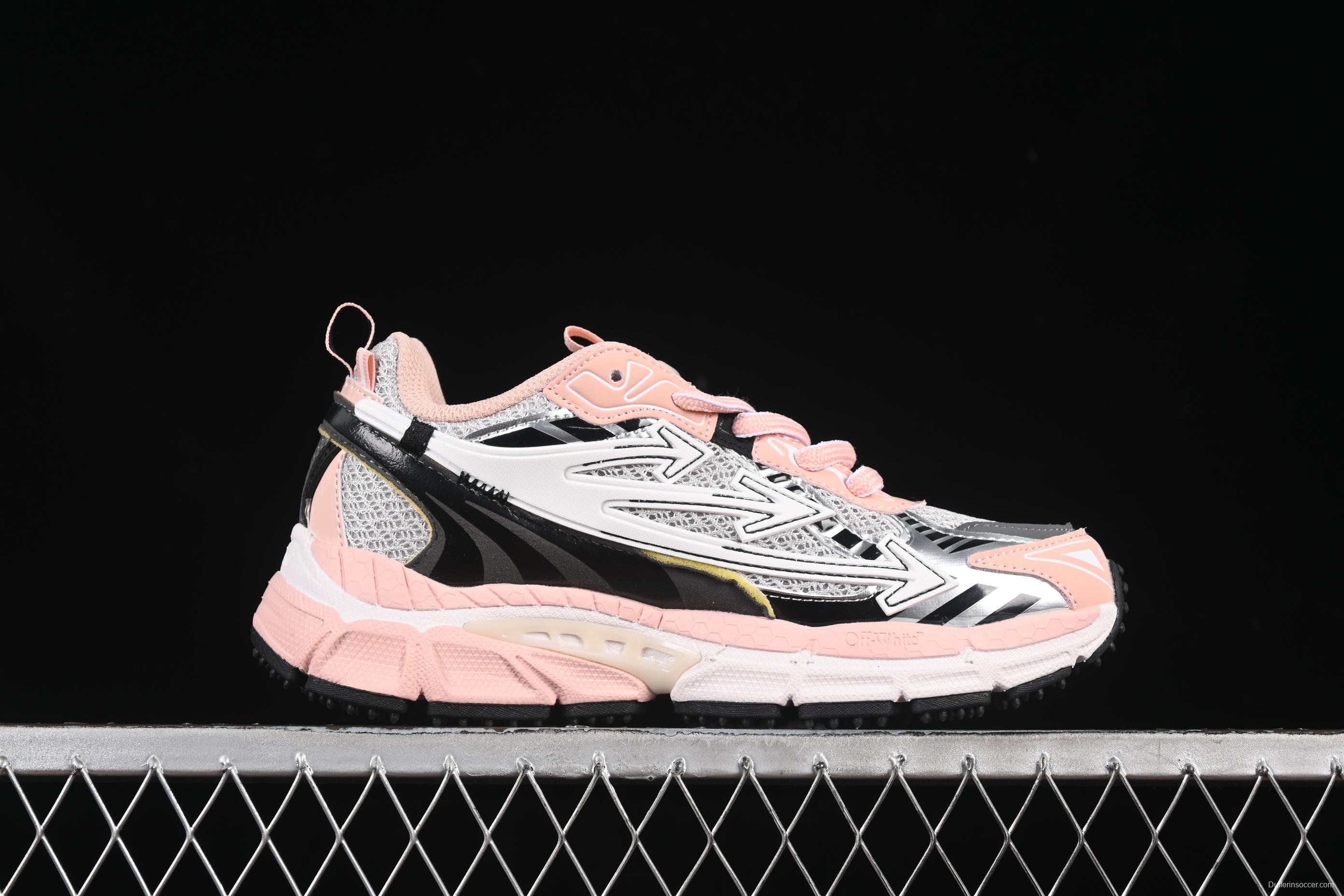 Off-White Be Right Low-Top Lifestyle Sneakers in Silver Pink - C.D4
