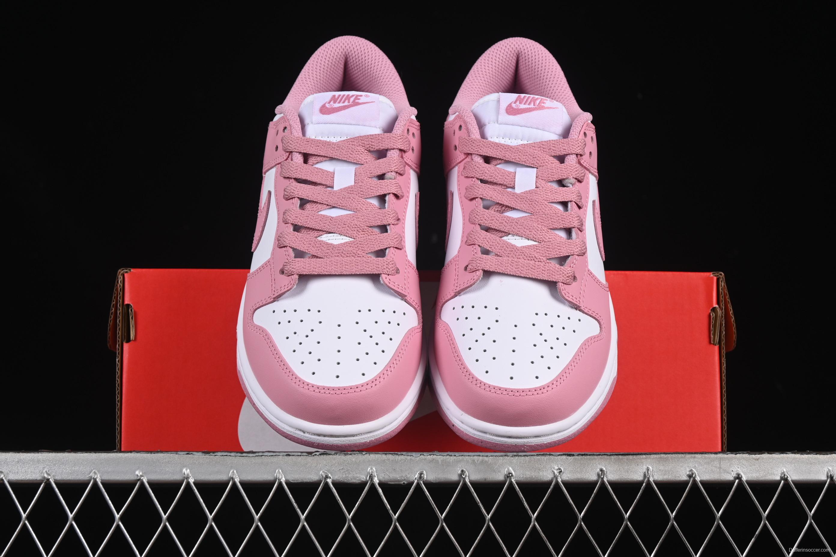 Nike Dunk Low White Pink Low-Top Casual Skate Shoes - DD1873-112