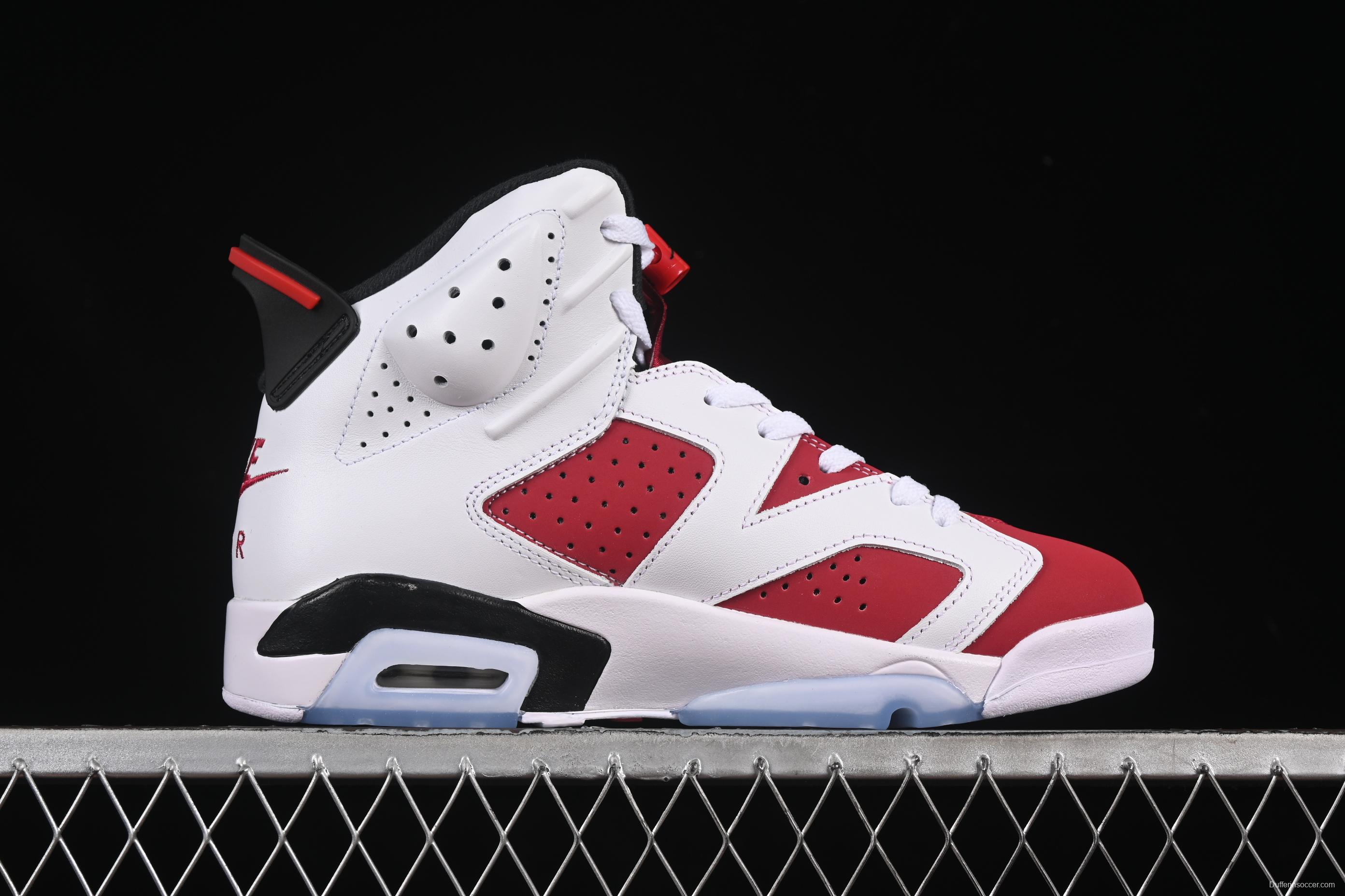 Nike Air Jordan 6 Retro High Basketball Shoes in Carmine White Red - CT8529-106