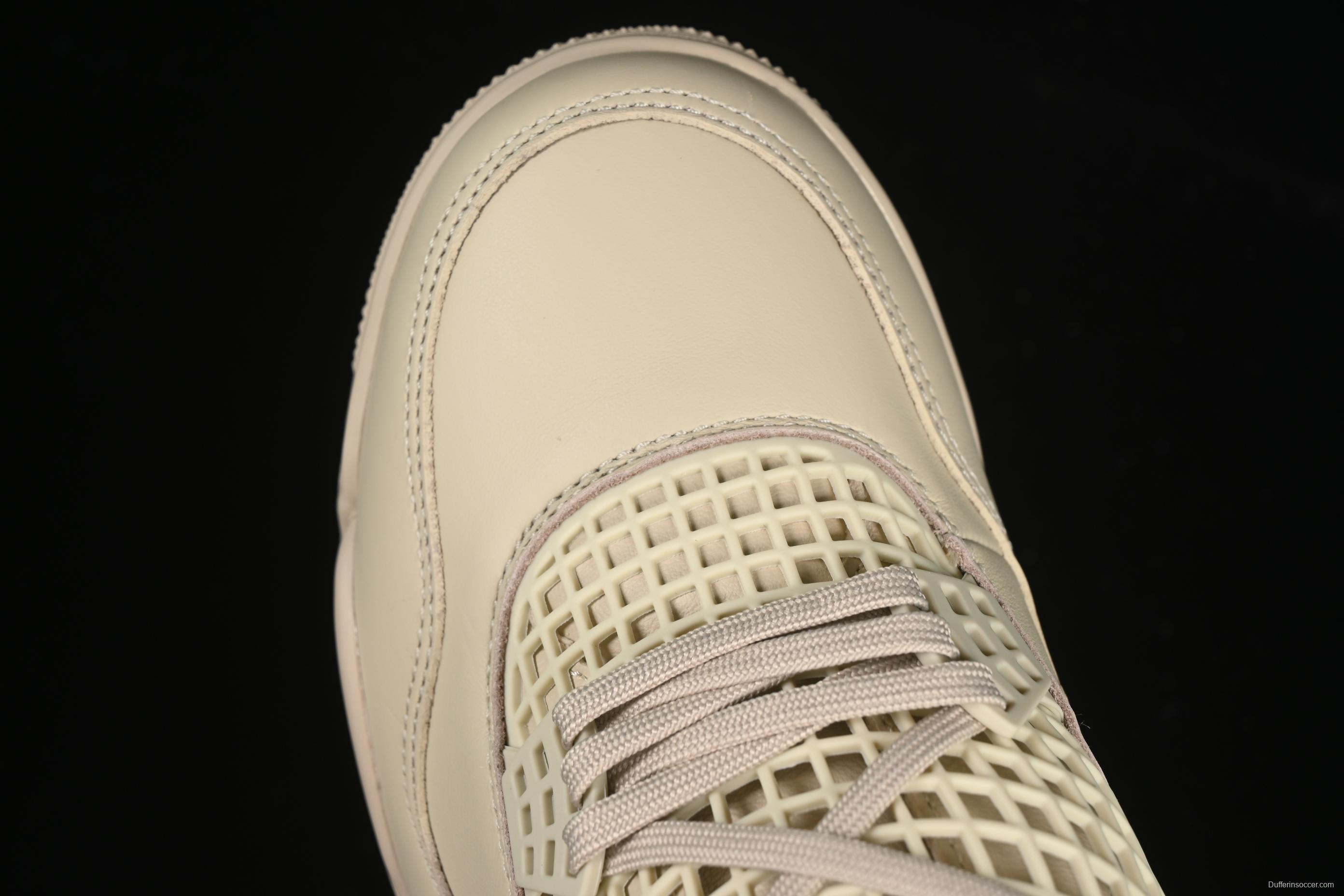 Nike Air Jordan 4 Retro Basketball Shoes in Rattan with NET Design - FN7251-200