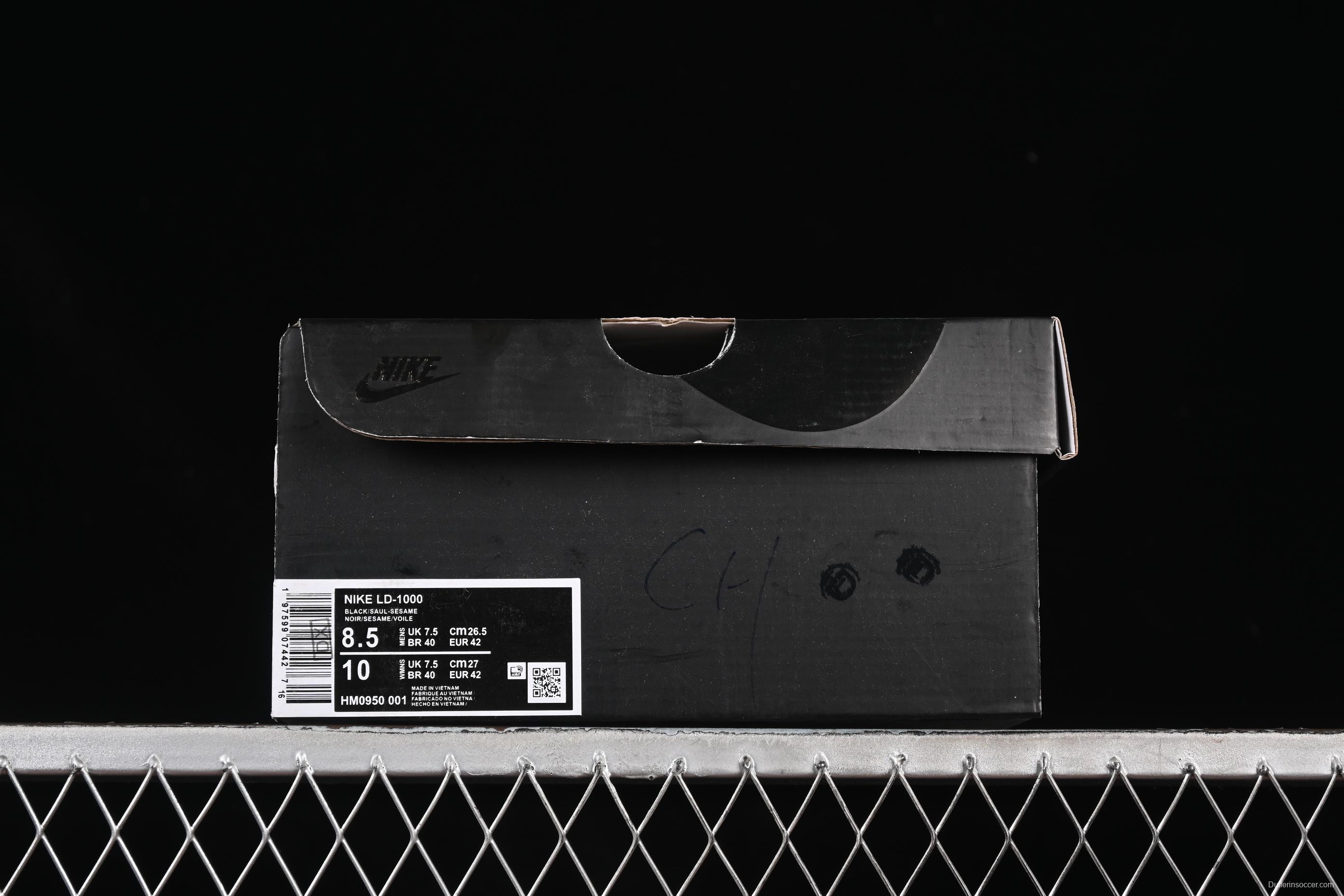 Nike Stussy Roshe Run LD-1000 Comfortable Versatile Non-Slip Wear-Resistant Waffle Low-Top Casual Running Shoes - HM0950-001