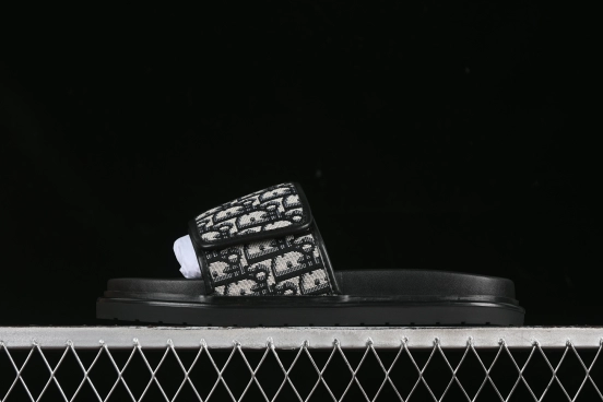 Dior Aqua Summer Men's Platform Casual Sandals with Oblique Print and Leather Accents - 3SA126ZSA