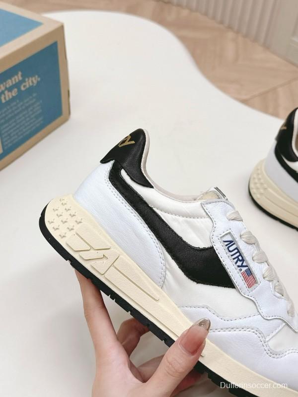 2024 Unisex Autry White Black Leather Mesh Sneakers MJ00330