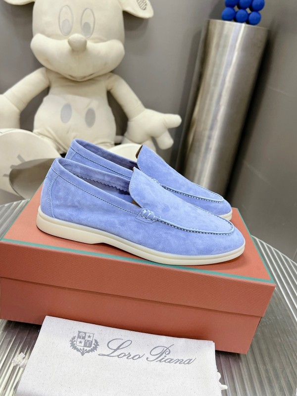 2025 Men LP Blue Suede Loafers LY00260