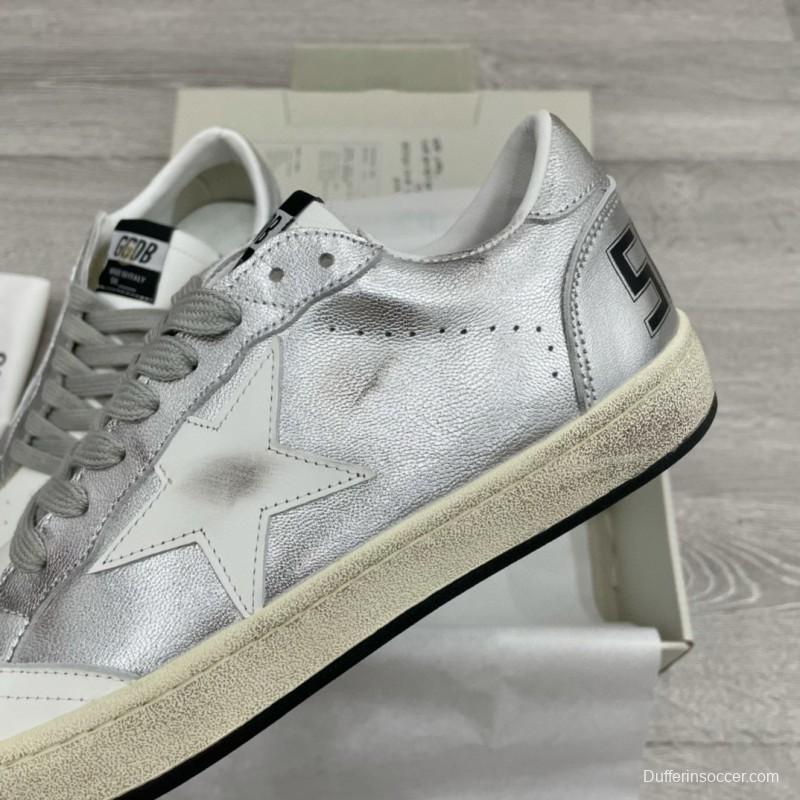 2024 Unisex GGDB White Silver Leather Low Top Sneakers MJ00260