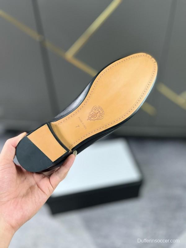 2024 Men Louis Vuitton Black Leather Loafer