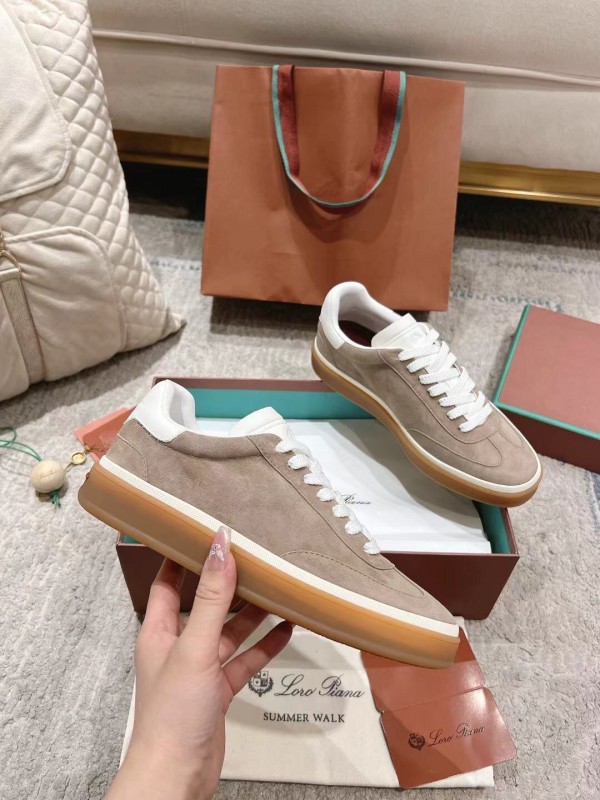 2025 Unisex Le Parmentier Beige White Leather Sneakers Top Version LY00320(F)/LY00330(M)