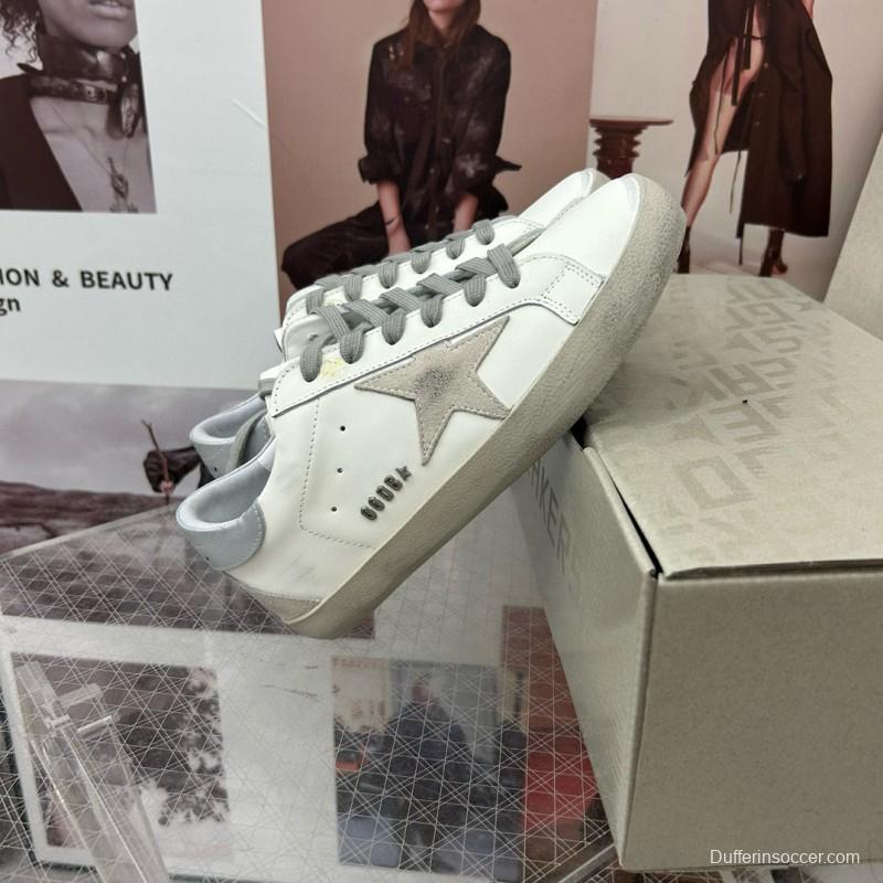 2025 Unisex GGDB White Grey Leather Sneakers