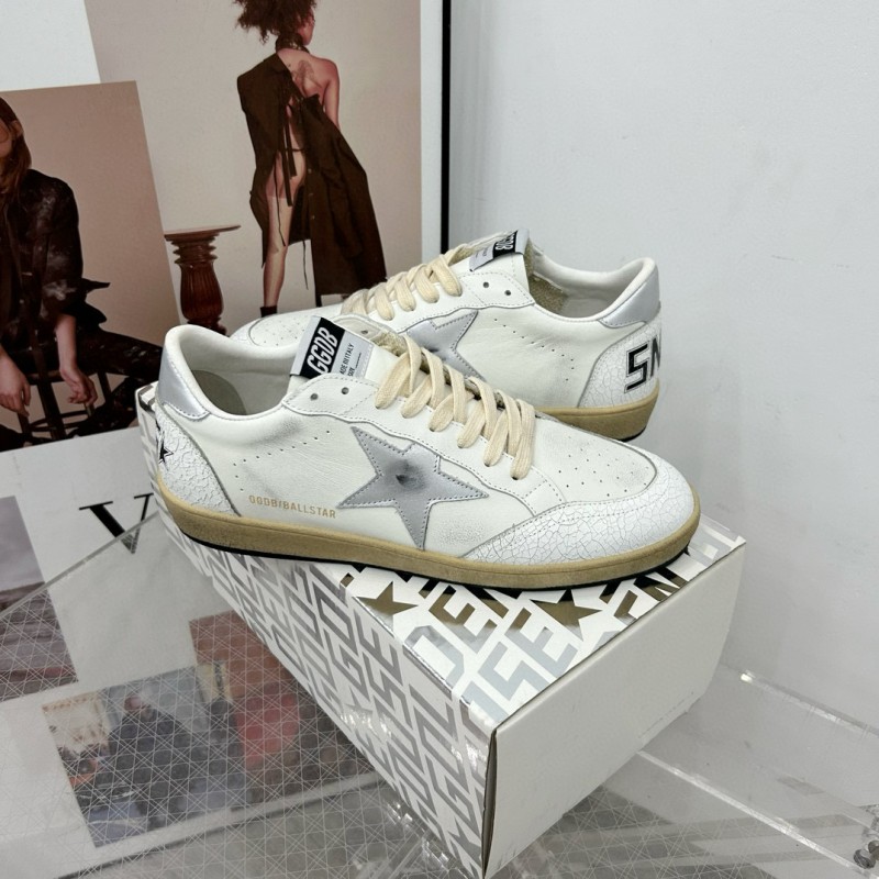 2024 Unisex GGDB White Grey Leather Low Top Sneakers MJ00260