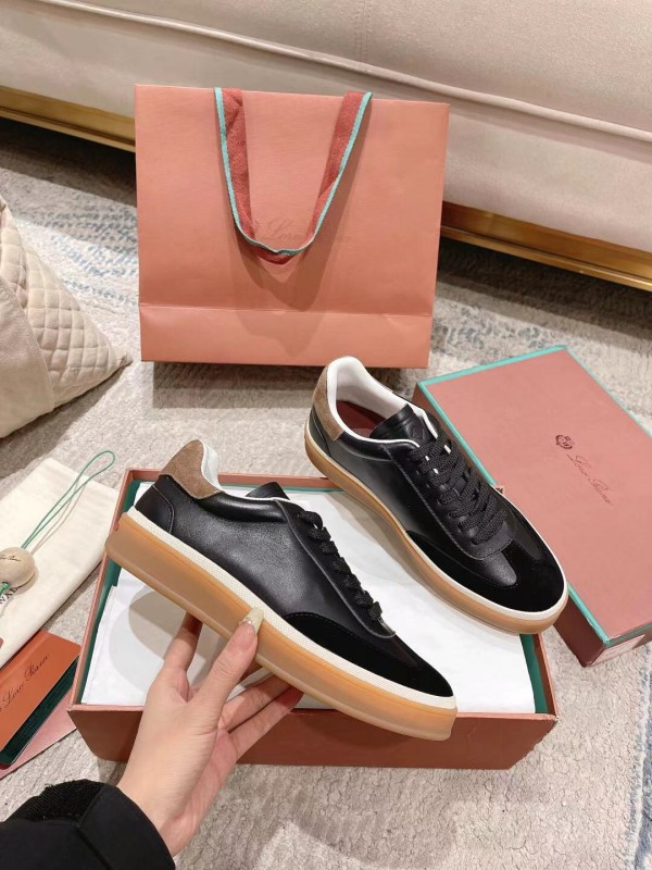 2025 Unisex Le Parmentier Black Suede Leather Sneakers Top Version LY00320(F)/LY00330(M)