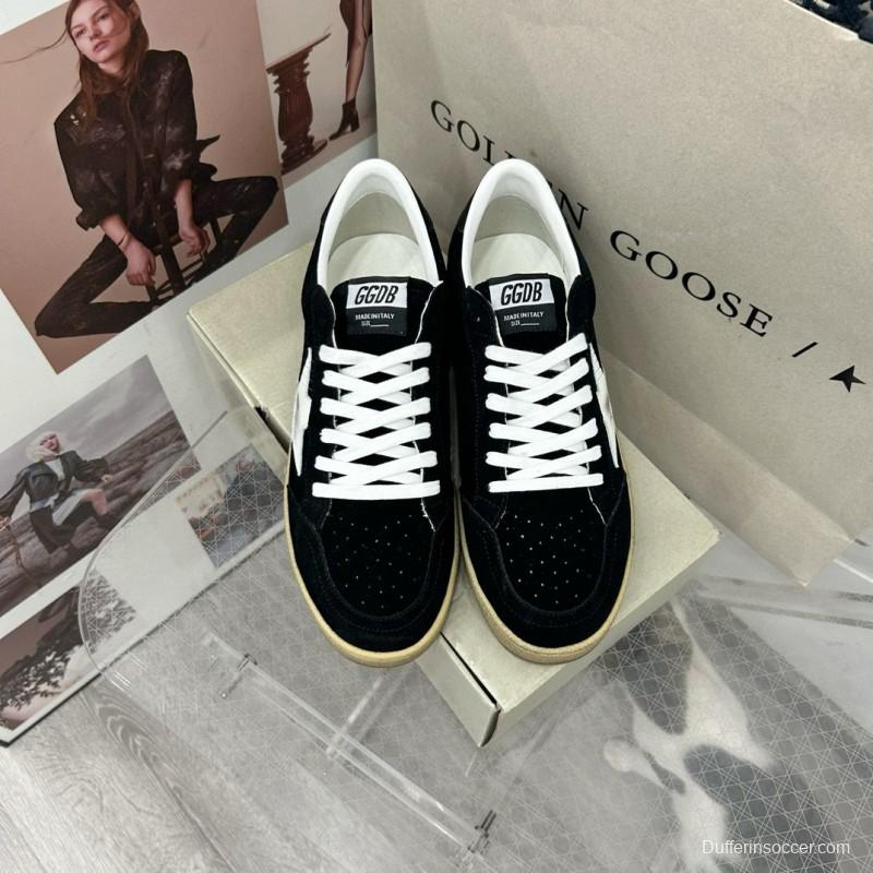 2024 Unisex GGDB Black White Suede Low Top Sneakers MJ00260
