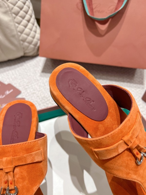 2025 Slippers LP Orange Suede Slippers LY00250