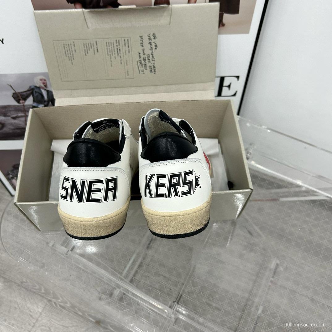 2024 Unisex GGDB White Red Leather Low Top Sneakers MJ00260