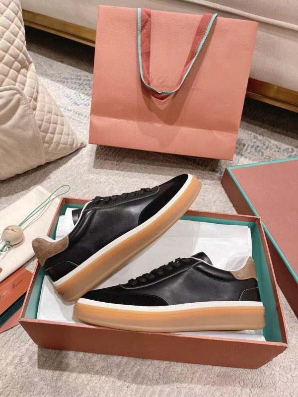 2025 Unisex Le Parmentier Black Suede Leather Sneakers Top Version LY00320(F)/LY00330(M)