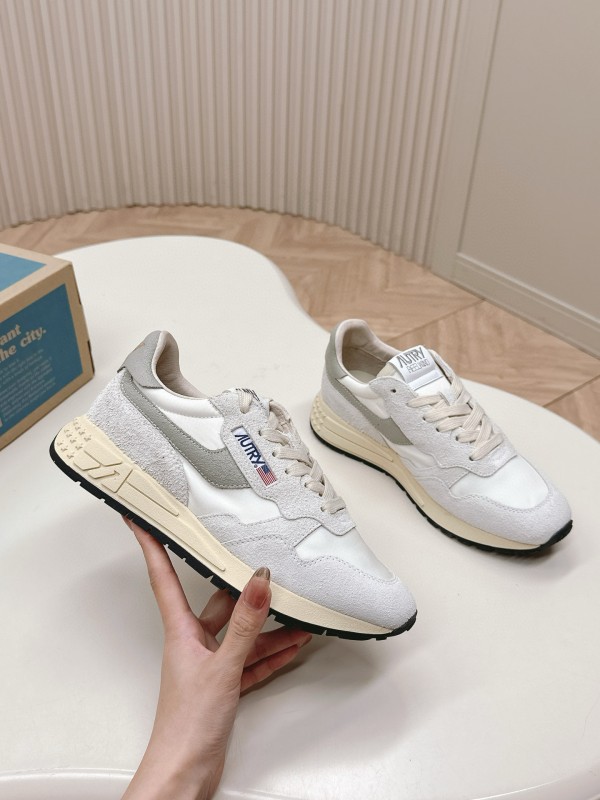 2024 Unisex Autry White Grey Leather Mesh Sneakers MJ00330