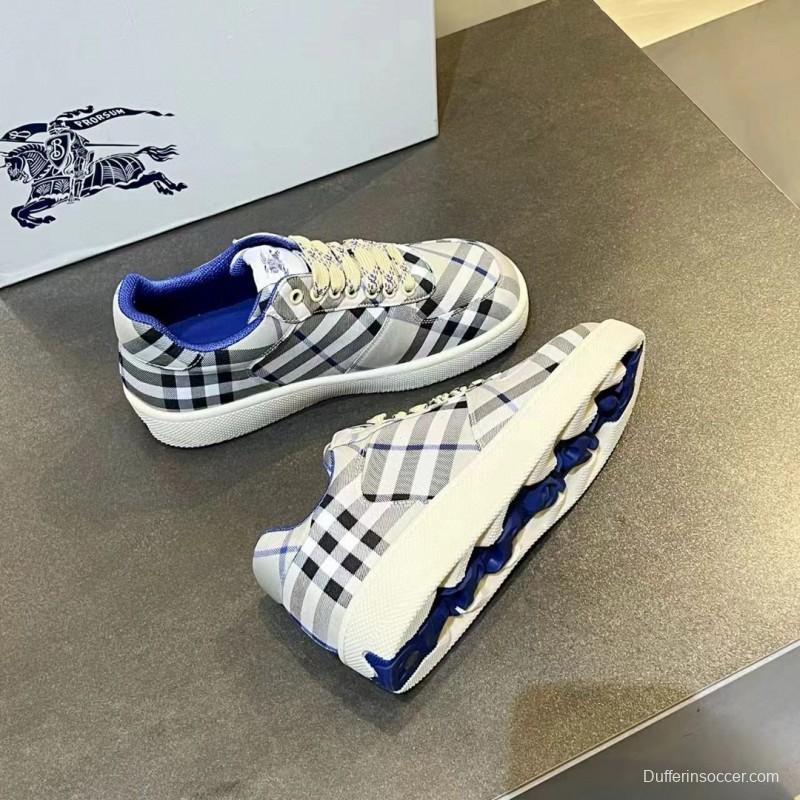 2024 Unisex Burberry Beige Black White Calf Leather Casual Shoes MJ00330