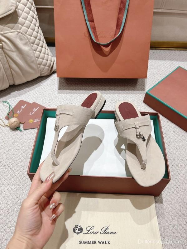 2025 Slippers Le Parmentier Beige Suede Slippers LY00250