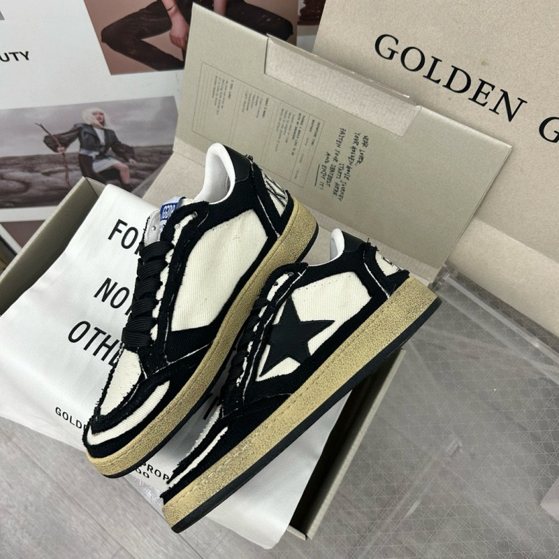 2024 Unisex GGDB Black White Canvas Leather Low Top Sneakers MJ00260