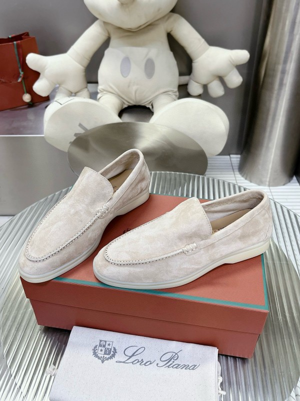 2024 Unisex Le Parmentier Beige Suede Loafers MJ00270