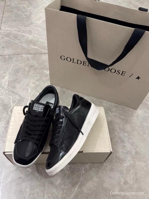 2024 Unisex GGDB Black Mesh Leather Sneakers MJ00260