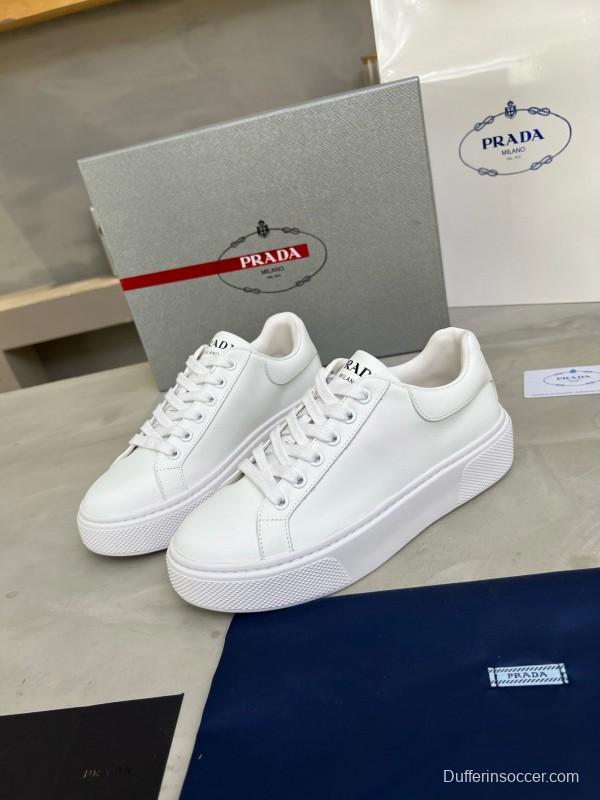 2024 Unisex Prada White Leather Sneakers MJ00310