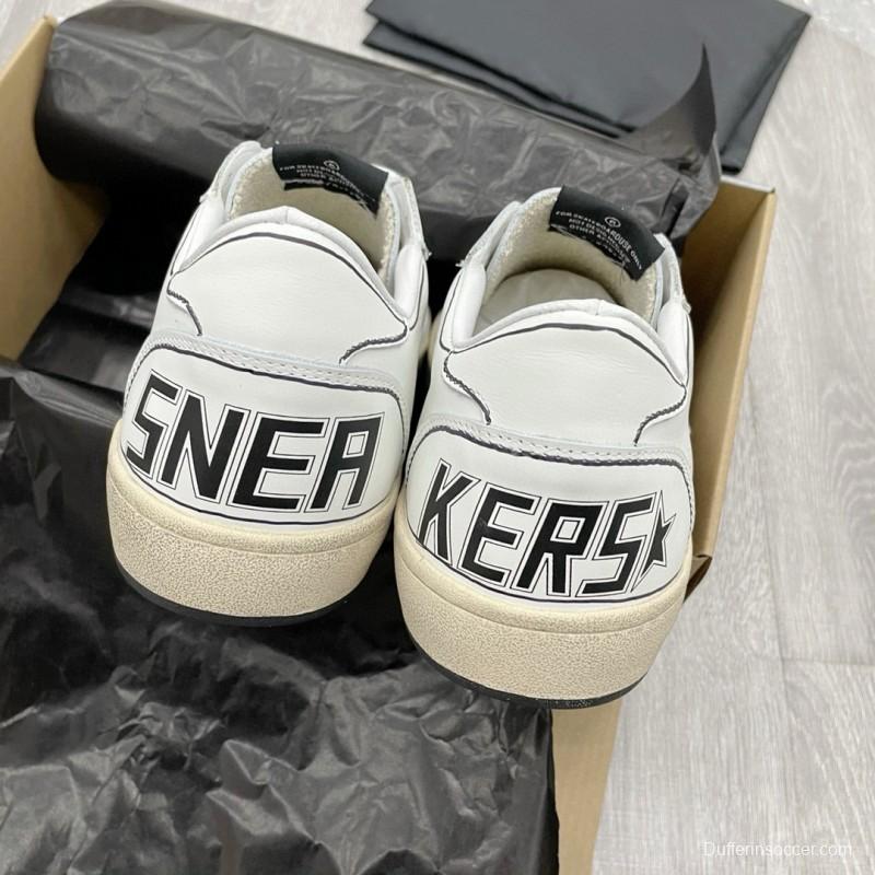 2024 Unisex GGDB White Black Leather Sneakers