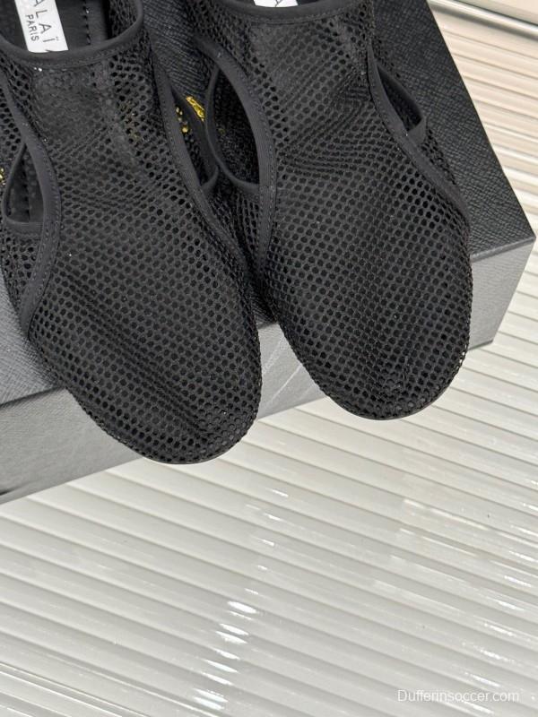 2025 Women AlAIA Black Mesh Casual Shoes