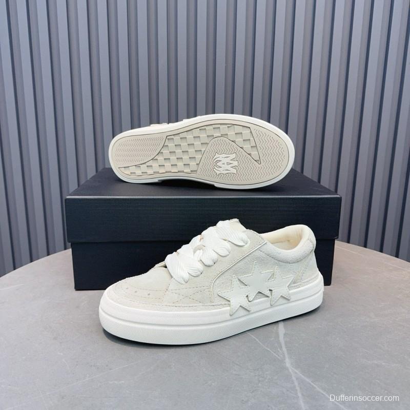 2024 Unisex Amiri White Leather Sneakers MJ00300