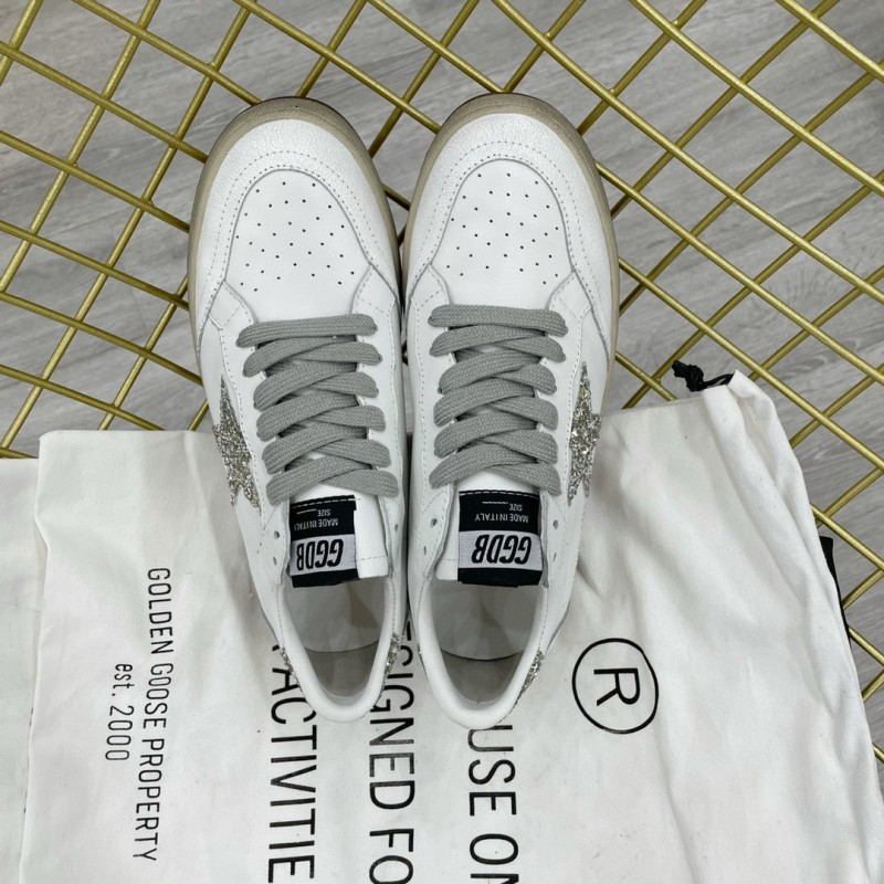 2024 Unisex GGDB White Silver Leather Sneakers MJ00260