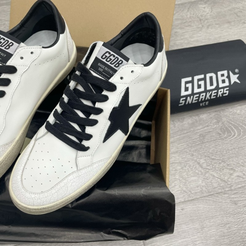 2024 Unisex GGDB White Black Leather Sneakers MJ00260