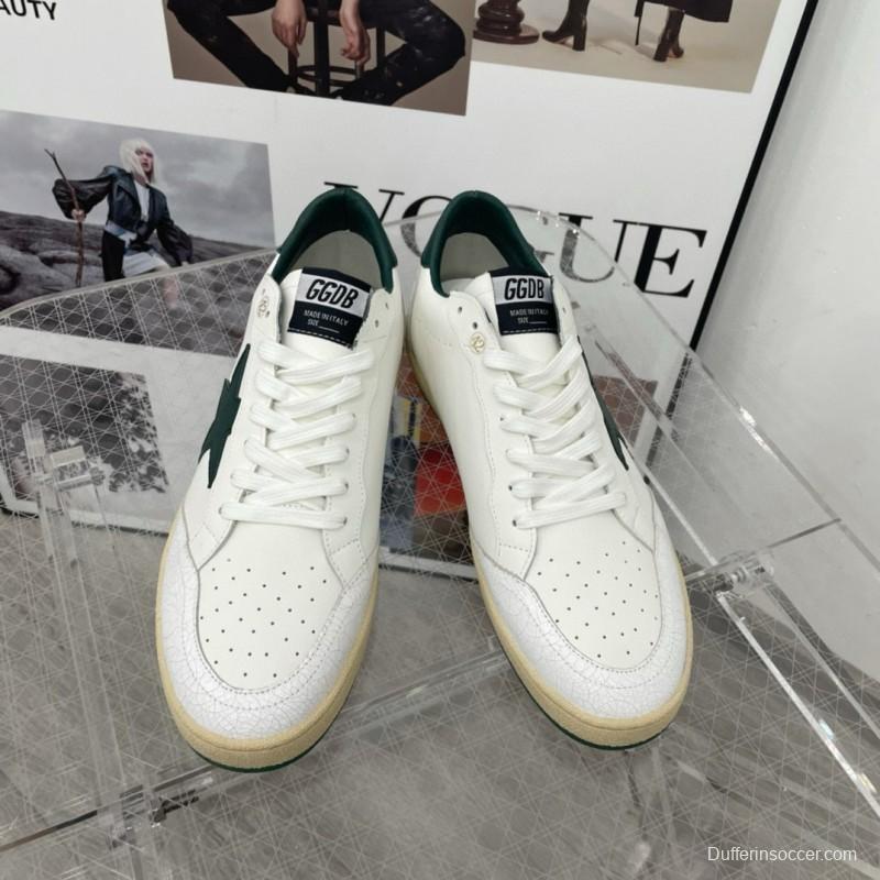 2024 Unisex GGDB White Green Leather Sneakers MJ00260