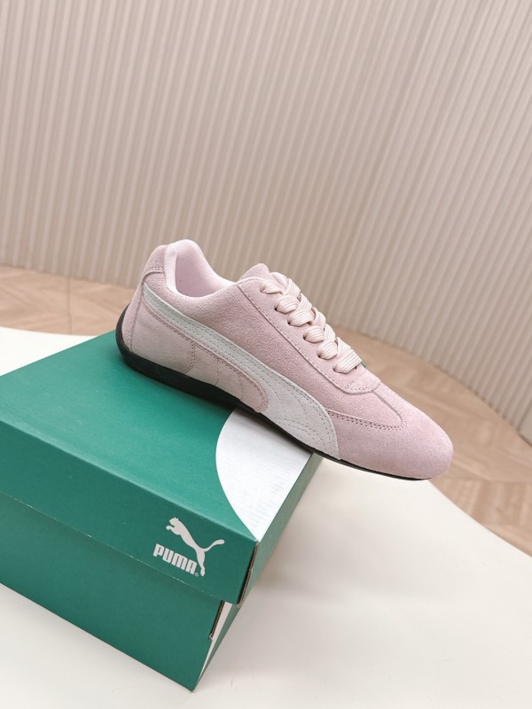 2025 Women Puma Pink Suede Sneakers LY00280