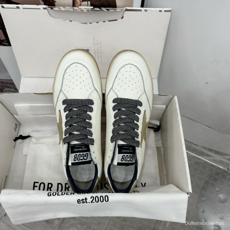 2024 Unisex GGDB White Gold Leather Sneakers MJ00260