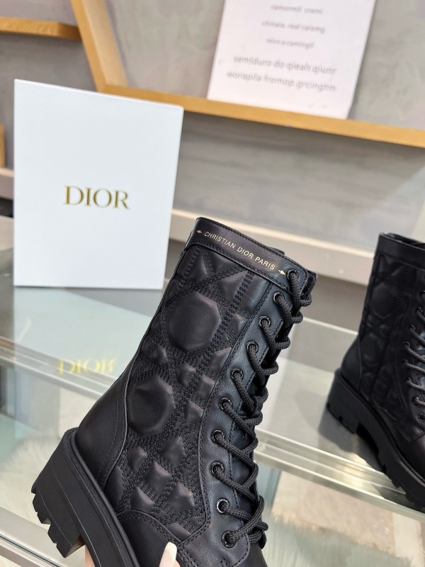 2024 Women Dior black leather boots MJ00430