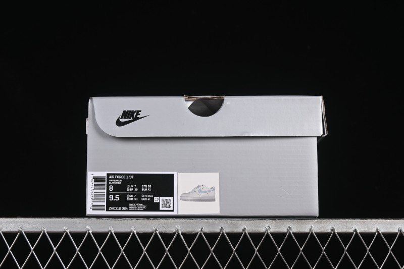 Nike Air Force 1 '07 Low Custom 2D Theme Four Hook Sky Blue Casual Sneakers - ZH0316-084